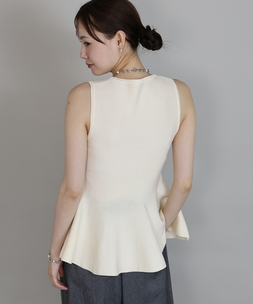 「J by blue」 ノースリーブニット MEDIUM ブラック レディース_画像6