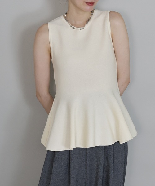 「J by blue」 ノースリーブニット MEDIUM ブラック レディース_画像7