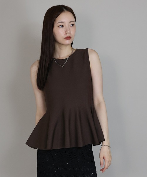 「J by blue」 ノースリーブニット MEDIUM ブラック レディース_画像9