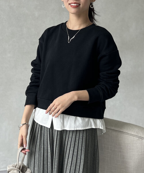 「Chez toi」 スウェットカットソー FREE ブラック レディース_画像5