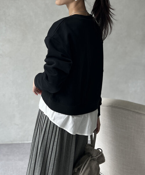 「Chez toi」 スウェットカットソー FREE ブラック レディース_画像8