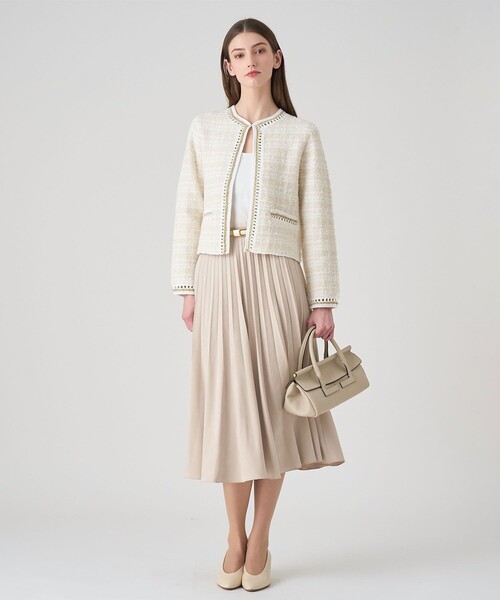 ANAYI（アナイ） カーディガン ノットツイードエジング カーディガン