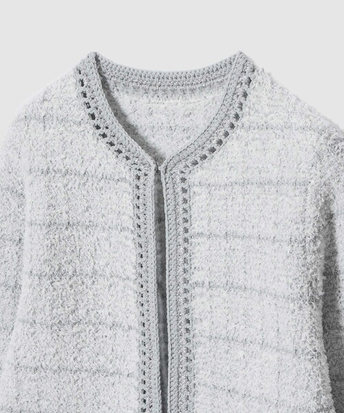 ANAYI（アナイ） カーディガン ノットツイードエジング カーディガン