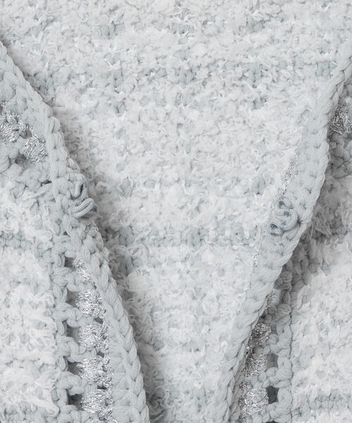 ANAYI（アナイ） カーディガン ノットツイードエジング カーディガン