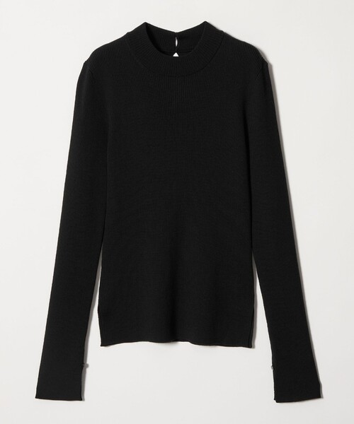 完売品！conte リブオフショルダーニット ブラック conte＞リブ オフショルダーニット