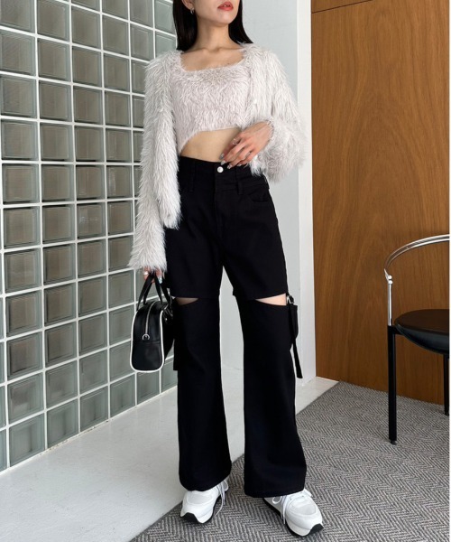 OLIVE des OLIVE（オリーブデオリーブ） デニムパンツ FREE サックス