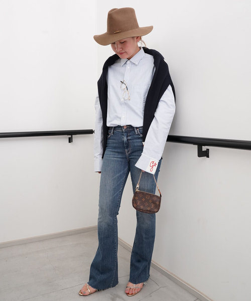 「MOTHER DENIM」 スキニーデニムパンツ 27 ブルー レディース_画像2