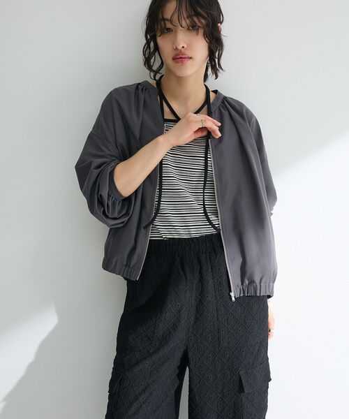 「Green Parks」 「chocol raffine robe」ブルゾン FREE カーキ レディース_画像2