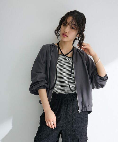 「Green Parks」 「chocol raffine robe」ブルゾン FREE カーキ レディース_画像6