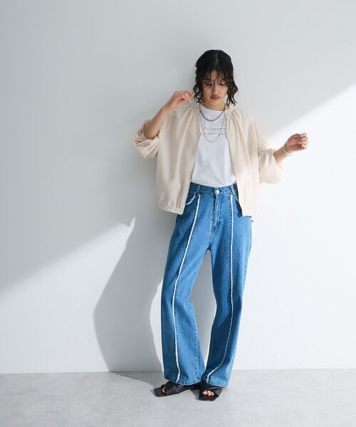 「Green Parks」 「chocol raffine robe」ブルゾン FREE カーキ レディース_画像9