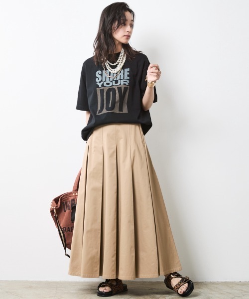 「CHIC STYLE」 ロングスカート 3L モカ レディース_画像7