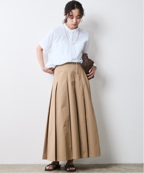 「CHIC STYLE」 ロングスカート 3L モカ レディース_画像9