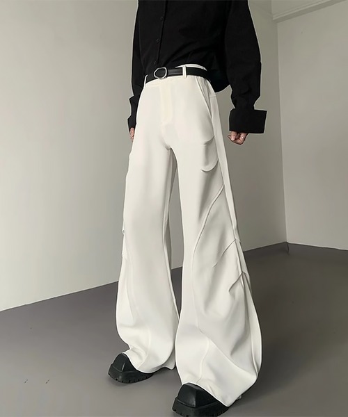 SBG by 7JEWELRY ワイドパンツ ジーンズ SBG 切り替えドレープフレア