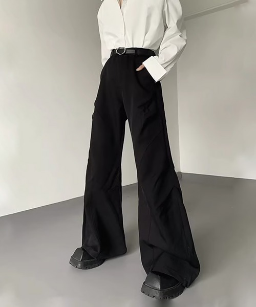 SBG by 7JEWELRY ワイドパンツ ジーンズ SBG 切り替えドレープフレア