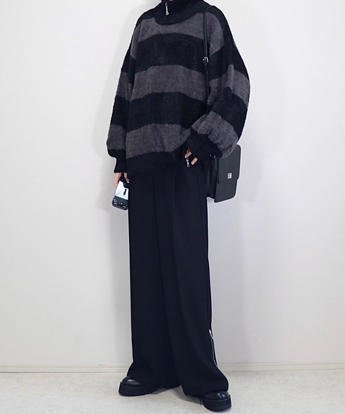 「Loose/ルース」 長袖ニット X-SMALL ブラック系その他 メンズ_画像9