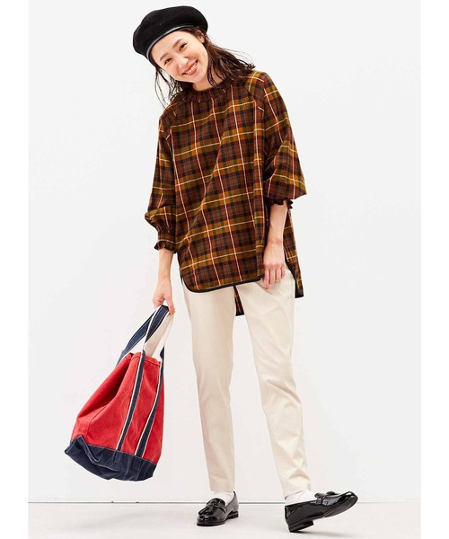 「Live in comfort」 7分袖ブラウス MEDIUM ブラック系その他 レディース_画像7