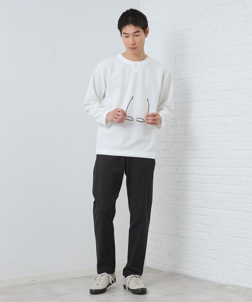 THE SHOP TK tシャツ 「1枚で手抜きに見えない」キーネック フェイク