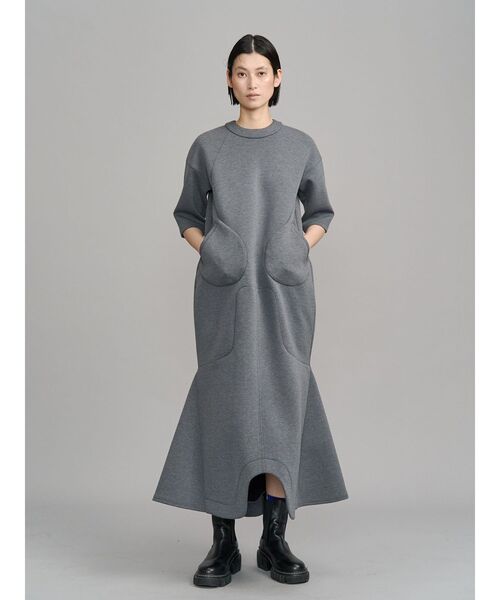 UN3D.（アンスリード） ワンピース ROUND POCKET SWEAT OP / ラウンド