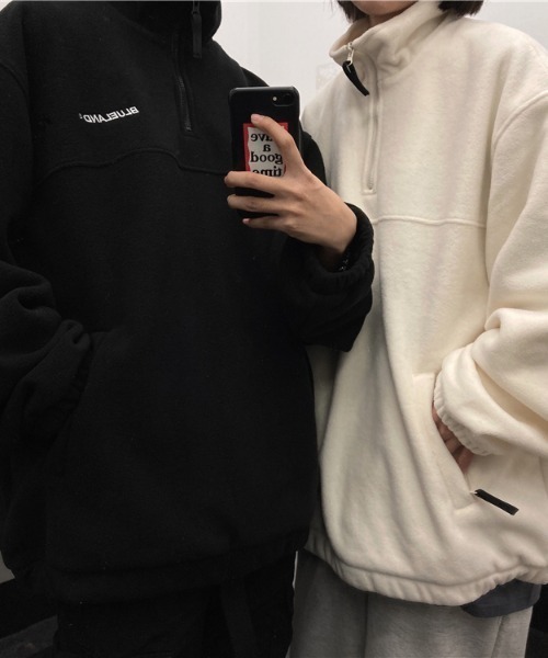 「almo」 ジップアップパーカー MEDIUM オフホワイト レディース_画像4