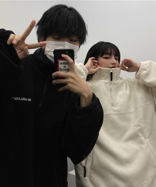「almo」 ジップアップパーカー MEDIUM オフホワイト レディース_画像7