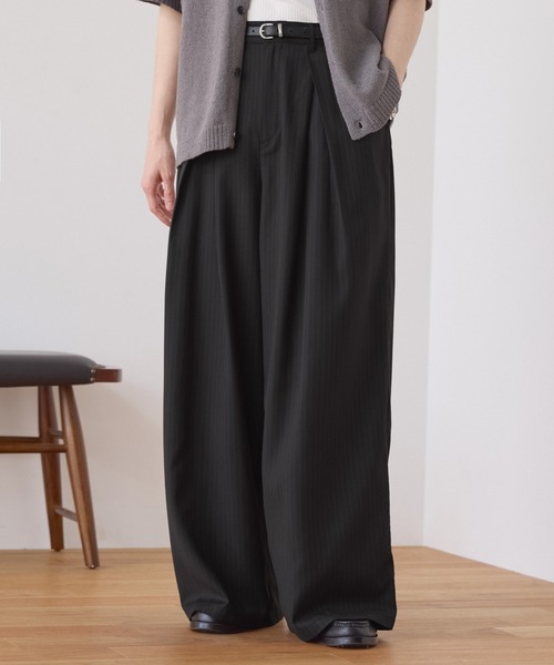 LUENNA スラックス 「LUENNA」Cross-Tuck Slacks / クロスタック