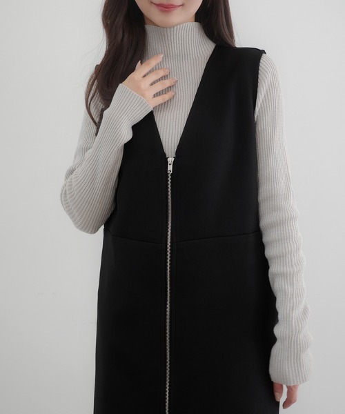 「CENEA」 サロペットスカート LARGE チャコール レディース_画像5