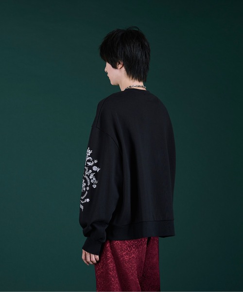 「Ellno Loset」 スウェットカットソー SMALL ブラック メンズ_画像6