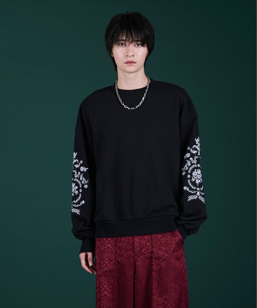 「Ellno Loset」 スウェットカットソー SMALL ブラック メンズ_画像8