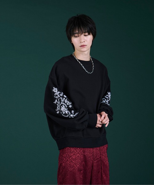 「Ellno Loset」 スウェットカットソー SMALL ブラック メンズ_画像9