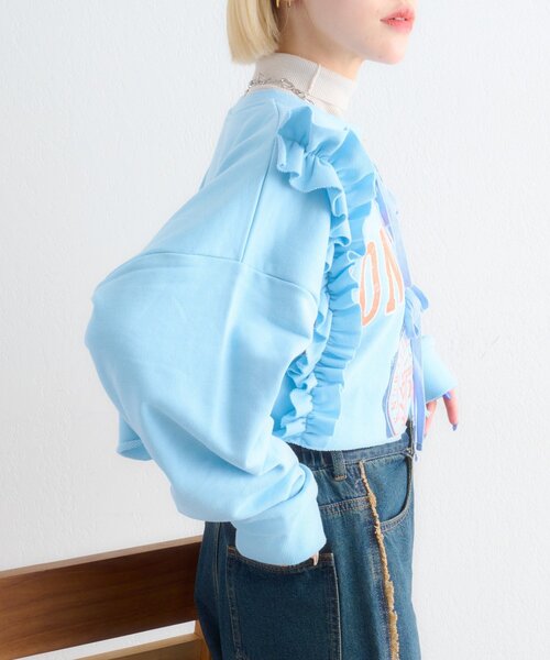 w closet（ダブルクローゼット） tシャツ カレッジスウェットボレロ