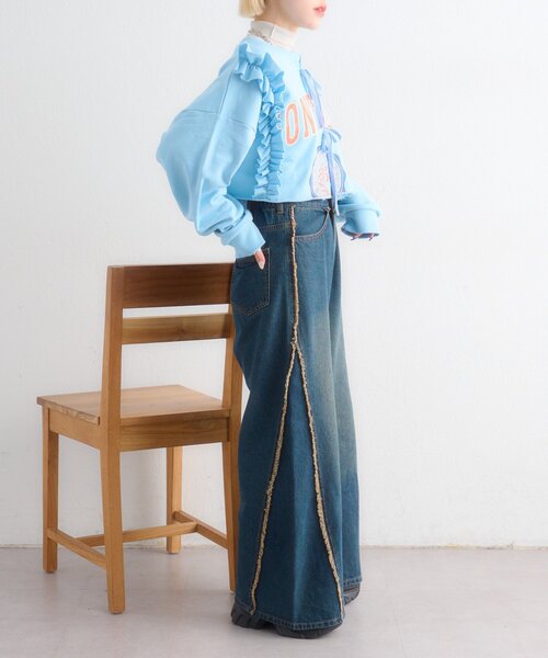 w closet（ダブルクローゼット） tシャツ カレッジスウェットボレロ