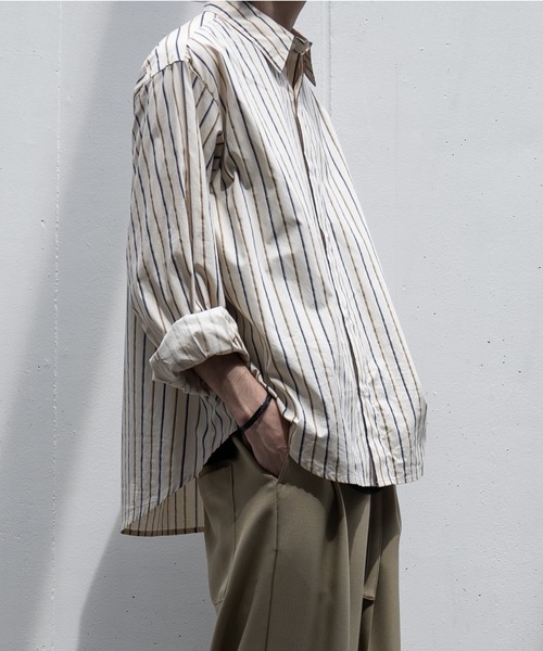 [Casper John] рубашка с длинным рукавом SMALL горчица мужской 