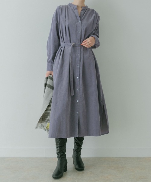 「KBF+」 長袖ワンピース ONE ブルー レディース_画像3