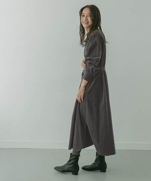 「KBF+」 長袖ワンピース ONE ブルー レディース_画像7