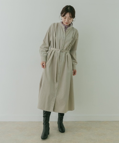 「KBF+」 長袖ワンピース ONE ブルー レディース_画像8