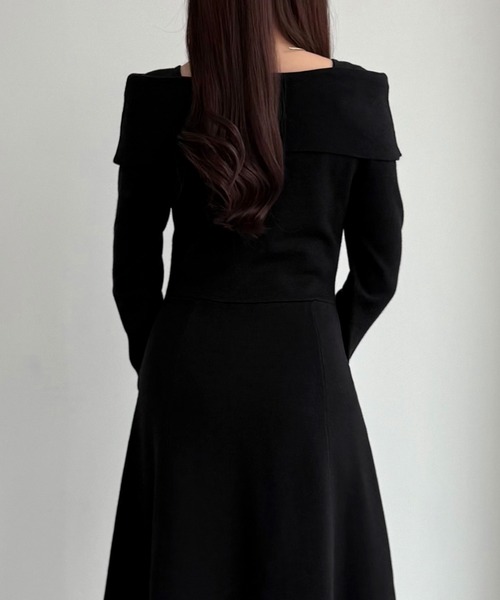 「CENEA」 ニットワンピース LARGE ブラック レディース_画像6