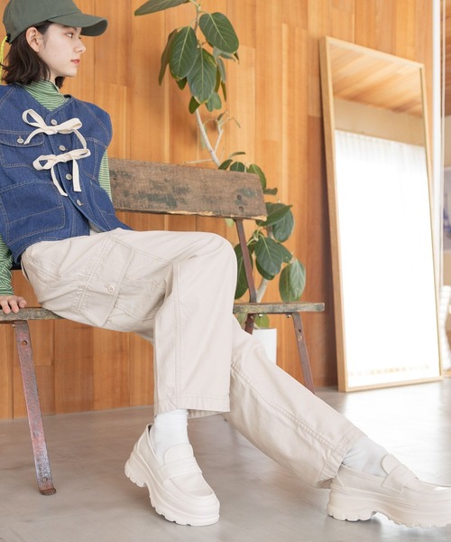 「niko and...」 カーゴパンツ MEDIUM チャコール レディース_画像3