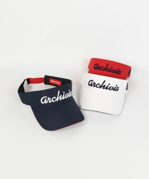 archivio（アルチビオ） サンバイザー レディース 「LADIES」ロゴ刺繍