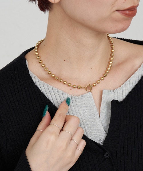 luxjewel 現lowbal リセンスネックレス45センチ ボールチェーンネックレス | LOWBAL