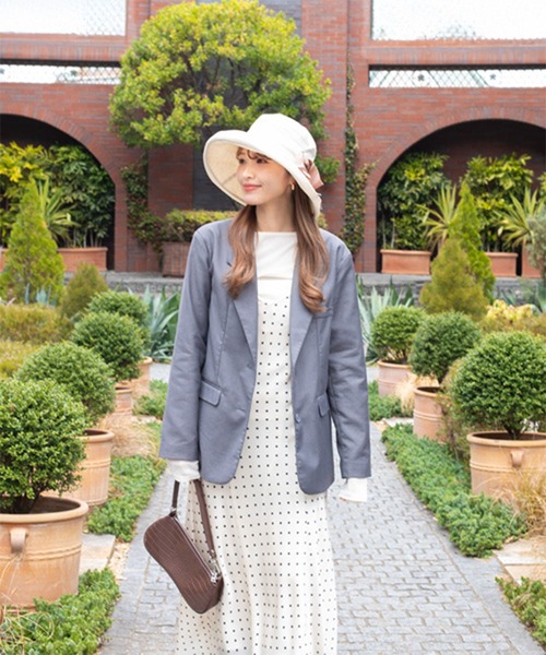 【新品未使用】CA4LA LINEN KERSEY HATリボン付き帽子 CA4LA（カシラ） 帽子 ハット LAUNDRY RIBBON M3 レディース