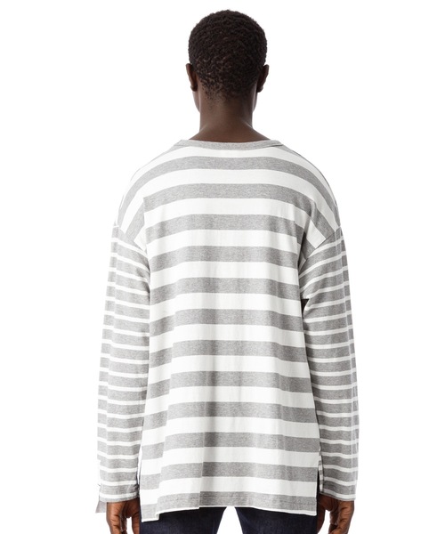 「Sandinista」 長袖Tシャツ MEDIUM ネイビー×ホワイト メンズ_画像6