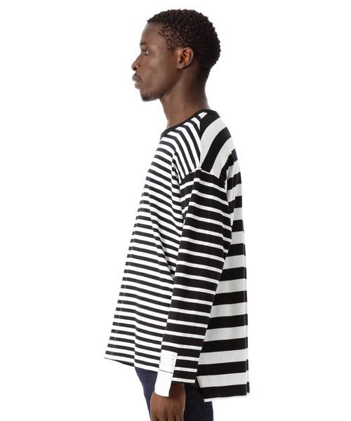 「Sandinista」 長袖Tシャツ MEDIUM ネイビー×ホワイト メンズ_画像8