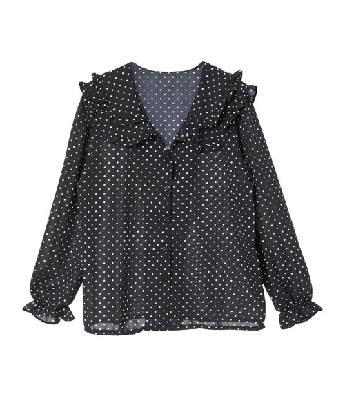 「Edit Sheen」 長袖ブラウス M アイボリー レディース_画像4