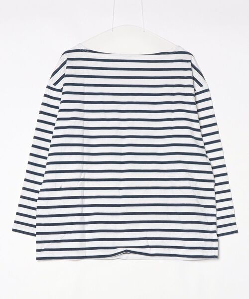 「Le Minor」 ボーダー柄長袖カットソー 3 ネイビー レディース_画像2