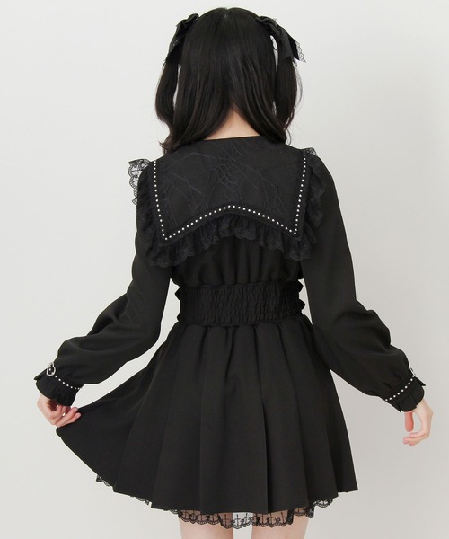 DearMyLove ワンピース 十字架クモレーススタッズベルトセーラー