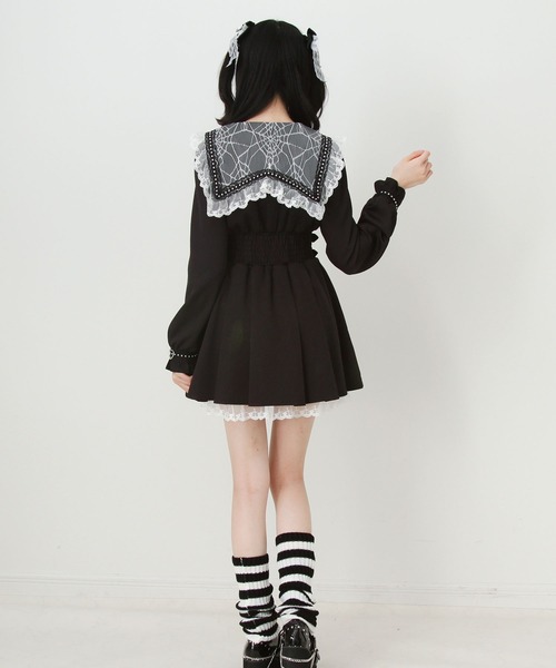 DearMyLove ワンピース 十字架クモレーススタッズベルトセーラー