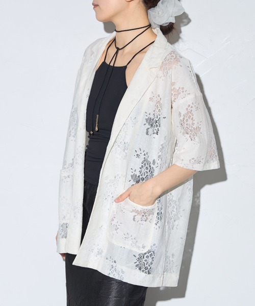 「leimn」 ジャケット M アイボリー レディース_画像2