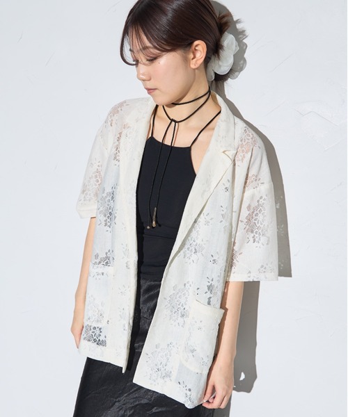 「leimn」 ジャケット M アイボリー レディース_画像3