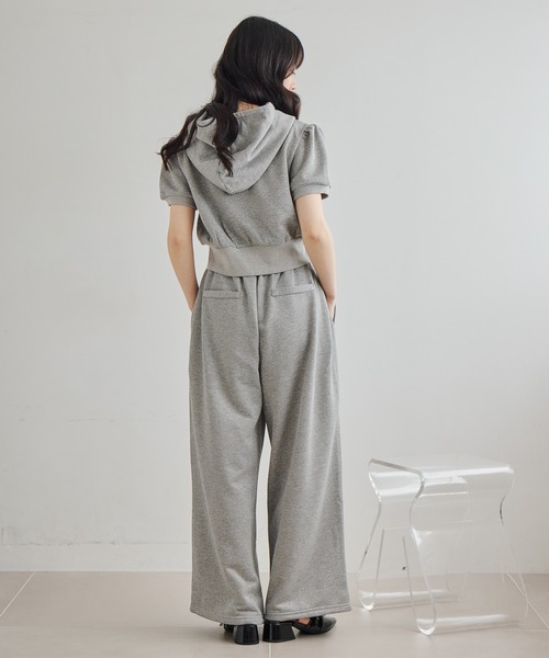 UVカットフーディパーカー　UVカットスウェットワイドパンツ Heather（ヘザー） スウェットパンツ ジャージ 「UVカットなのに