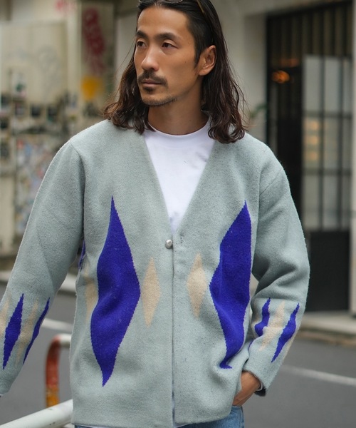 「roial」 ニットカーディガン X-LARGE グレー系その他 メンズ_画像5